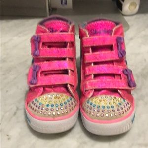 Skechers emoji twinkle toes girls sz. 10T. OBO